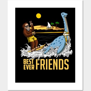 Bigfoot and Nessie - Best friends ever! Posters and Art